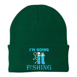 Fuck It IM Going Fishing Funny Fathers Day Fishing Lover Knit Cap Winter Beanie