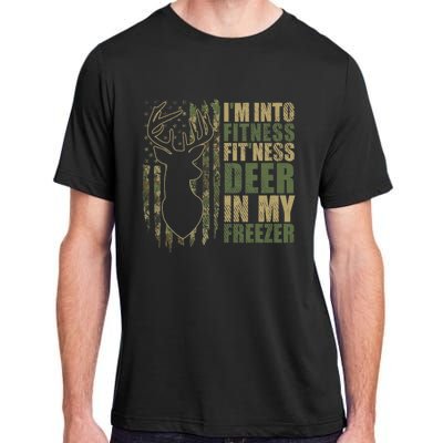 Funny IM Into Fitness FitNess Deer In My Freezer Deer Adult ChromaSoft Performance T-Shirt