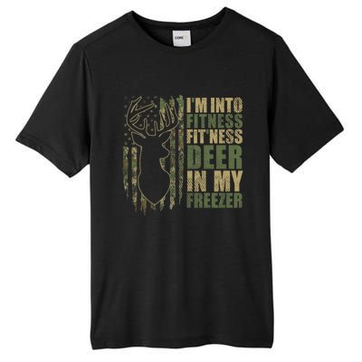 Funny IM Into Fitness FitNess Deer In My Freezer Deer Tall Fusion ChromaSoft Performance T-Shirt