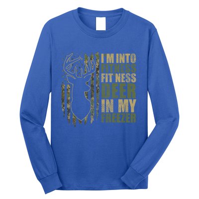 Funny IM Into Fitness FitNess Deer In My Freezer Deer Long Sleeve Shirt