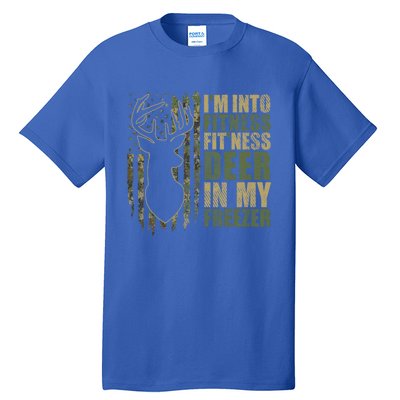 Funny IM Into Fitness FitNess Deer In My Freezer Deer Tall T-Shirt