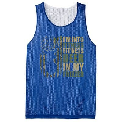 Funny IM Into Fitness FitNess Deer In My Freezer Deer Mesh Reversible Basketball Jersey Tank