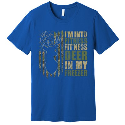 Funny IM Into Fitness FitNess Deer In My Freezer Deer Premium T-Shirt