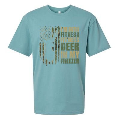 Funny IM Into Fitness FitNess Deer In My Freezer Deer Sueded Cloud Jersey T-Shirt