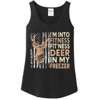 Funny IM Into Fitness FitNess Deer In My Freezer Deer Ladies Essential Tank