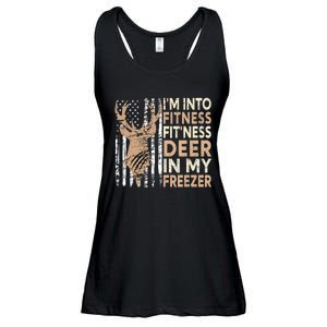 Funny IM Into Fitness FitNess Deer In My Freezer Deer Ladies Essential Flowy Tank