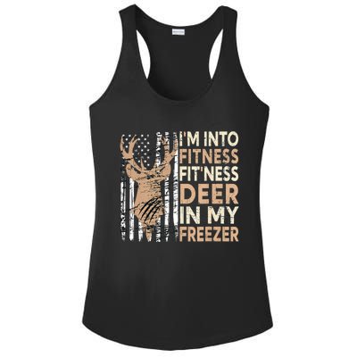 Funny IM Into Fitness FitNess Deer In My Freezer Deer Ladies PosiCharge Competitor Racerback Tank