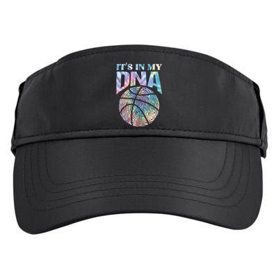 Funny Its In My DNA Girls Basketball Lover Basketball Fan Adult Drive Performance Visor