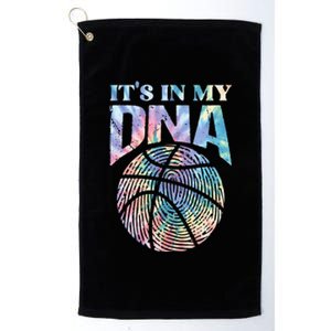 Funny Its In My DNA Girls Basketball Lover Basketball Fan Platinum Collection Golf Towel