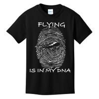 Flying Is In My Dna Pilot Present Flight Instructor Present Kids T-Shirt