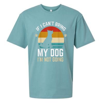 Funny If I Can't Bring My Dog I'm Not Going Sueded Cloud Jersey T-Shirt