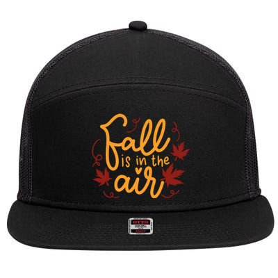 Fall Is In The Air Nature Cute 7 Panel Mesh Trucker Snapback Hat