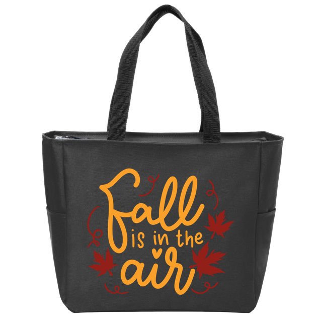 Fall Is In The Air Nature Cute Zip Tote Bag
