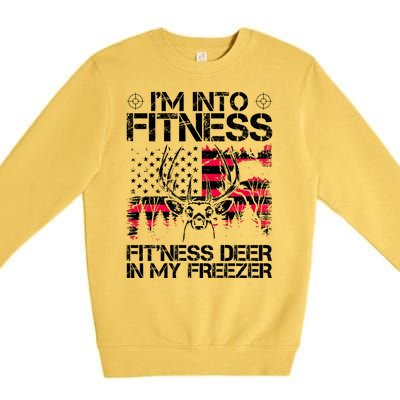 Funny I'm Into Fitness Hunting Premium Crewneck Sweatshirt