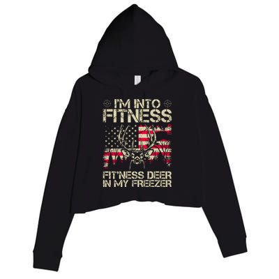 Funny I'm Into Fitness Hunting Crop Fleece Hoodie