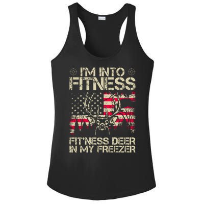 Funny I'm Into Fitness Hunting Ladies PosiCharge Competitor Racerback Tank