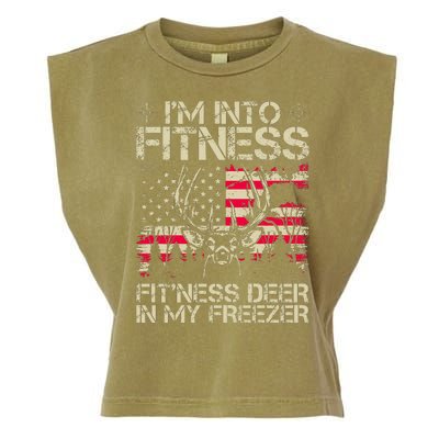 Funny I'm Into Fitness Hunting Garment-Dyed Women's Muscle Tee