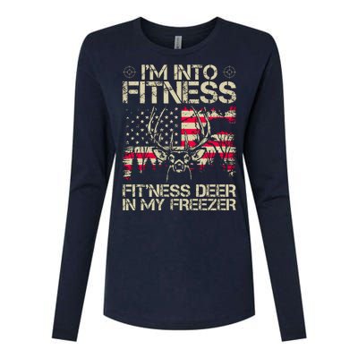 Funny I'm Into Fitness Hunting Womens Cotton Relaxed Long Sleeve T-Shirt