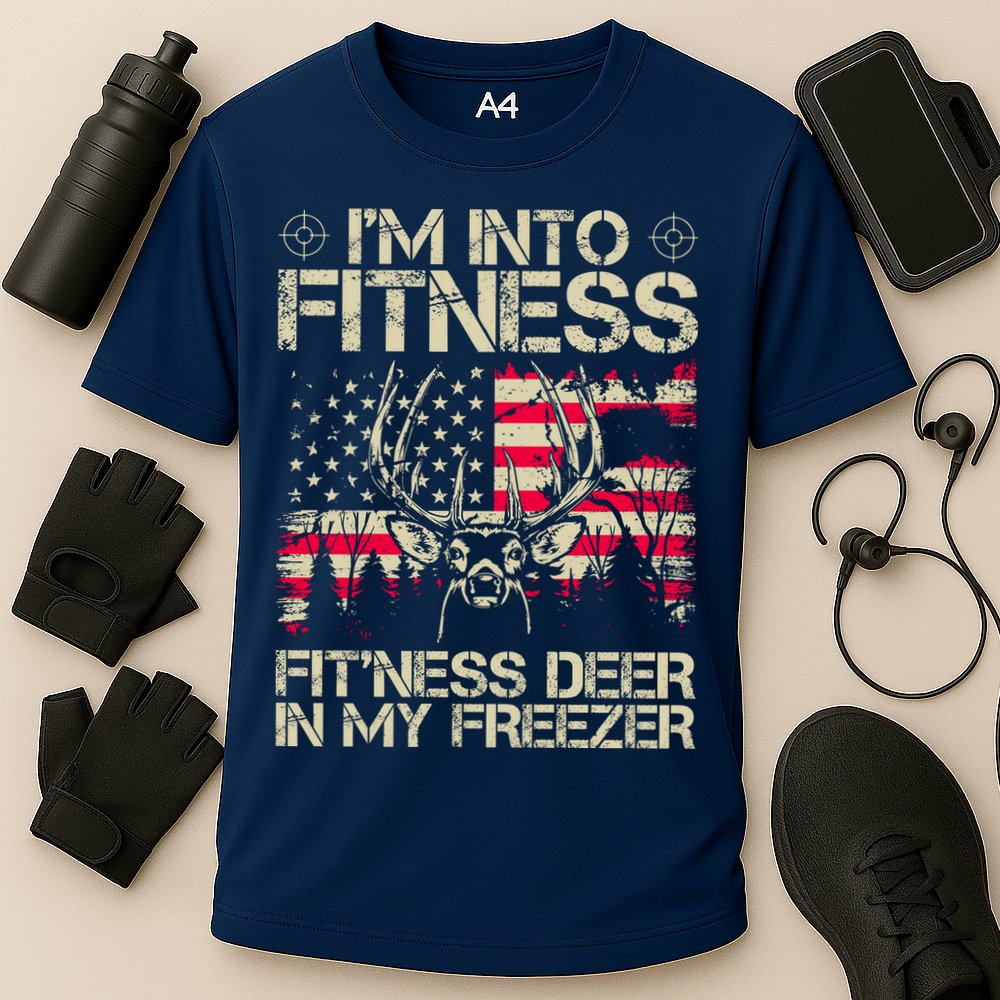 Funny I'm Into Fitness Hunting Cooling Performance Crew T-Shirt