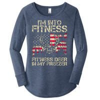 Funny I'm Into Fitness Hunting Women's Perfect Tri Tunic Long Sleeve Shirt