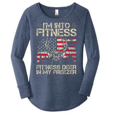 Funny I'm Into Fitness Hunting Women's Perfect Tri Tunic Long Sleeve Shirt