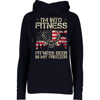 Funny I'm Into Fitness Hunting Womens Funnel Neck Pullover Hood