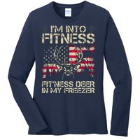 Funny I'm Into Fitness Hunting Ladies Long Sleeve Shirt