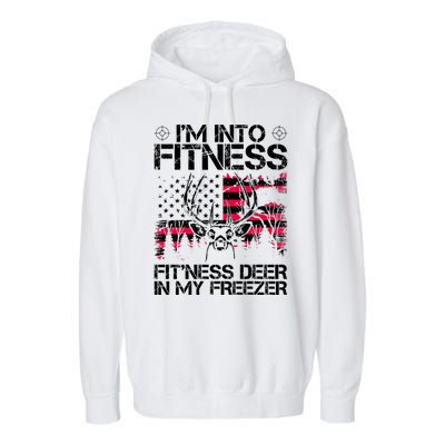 Funny I'm Into Fitness Hunting Garment-Dyed Fleece Hoodie