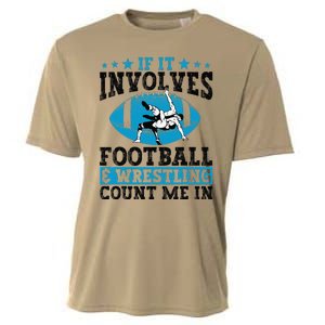 Funny If It Involves Football And Wrestling Count Me Fan Cooling Performance Crew T-Shirt