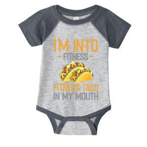 Funny I'm Into Fitness Fitness Taco In My Mouth Tank Top Infant Baby Jersey Bodysuit