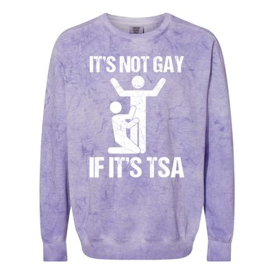 Funny It Is Not Gay If It Is TSA Security Colorblast Crewneck Sweatshirt