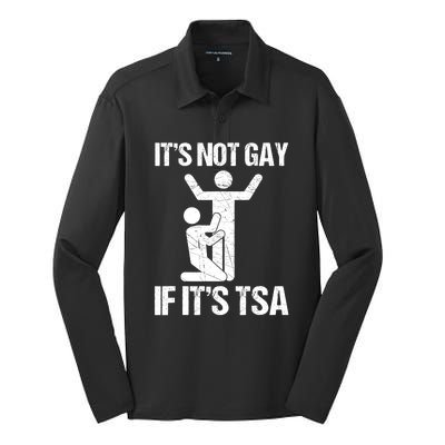 Funny It Is Not Gay If It Is TSA Security Silk Touch Performance Long Sleeve Polo