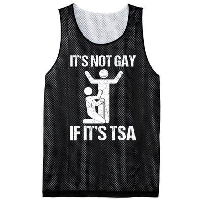 Funny It Is Not Gay If It Is TSA Security Mesh Reversible Basketball Jersey Tank