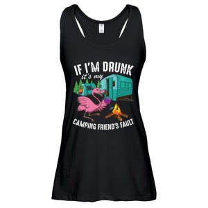 Funny If I'm Drunk It's My Friend's Fault Cool Campers Gift Ladies Essential Flowy Tank