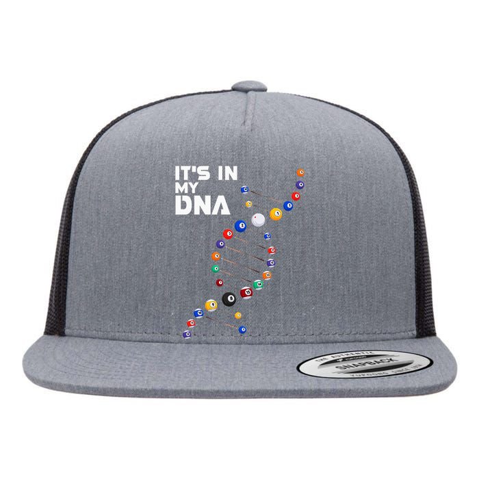 funny It's In My DNA  Pool Billiard Flat Bill Trucker Hat