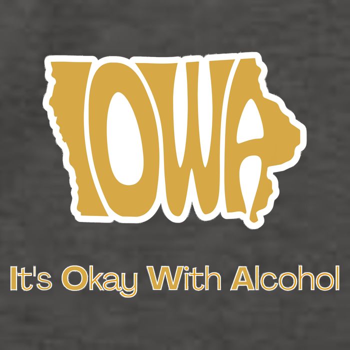 Funny Iowa Its Okay With Alcohol Iowa Joke Gift Vector Backpack