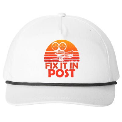 Fix It In Post Vintage Filmmaking Cinematographer Techniques Snapback Five-Panel Rope Hat