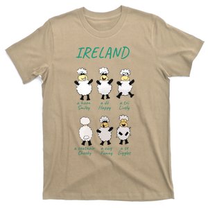 Funny Irish Irealand Sheep Smiley Happy Lively Sheep St. Paddy’s Day T-Shirt