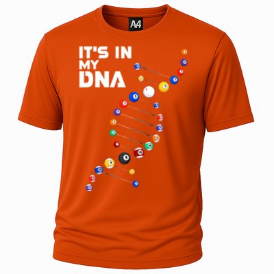 Funny Its In My Dna Pool Billiard Billiards Team Gift Cooling Performance Crew T-Shirt