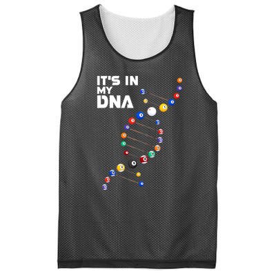 Funny Its In My Dna Pool Billiard Billiards Team Gift Mesh Reversible Basketball Jersey Tank