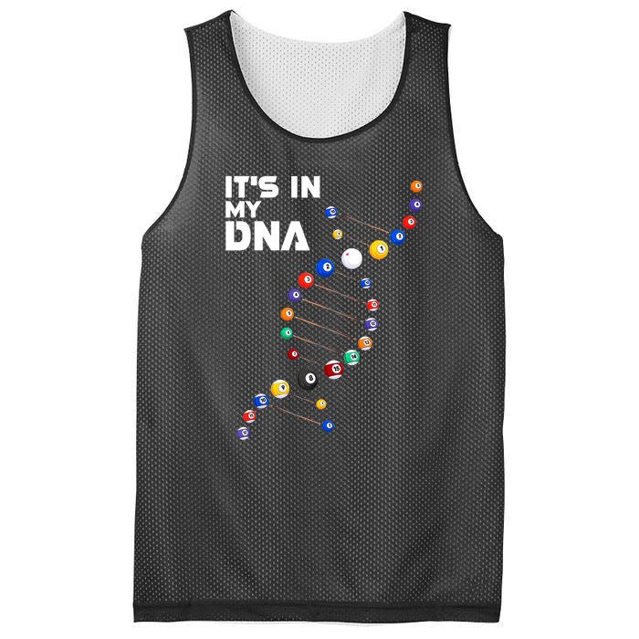 Funny Its In My Dna Pool Billiard Billiards Team Gift Mesh Reversible Basketball Jersey Tank