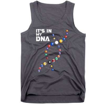 Funny Its In My Dna Pool Billiard Billiards Team Gift Tank Top