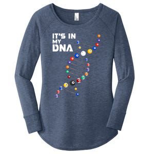 Funny Its In My Dna Pool Billiard Billiards Team Gift Women's Perfect Tri Tunic Long Sleeve Shirt