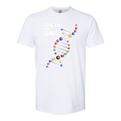 Funny Its In My Dna Pool Billiard Billiards Team Gift Softstyle CVC T-Shirt