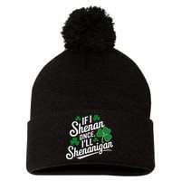 Funny If I Shenan Once I’Ll Shenanigan St Patricks Day Pom Pom 12in Knit Beanie