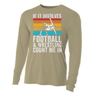 Funny If It Involves Football And Wrestling Count Me Fan Cooling Performance Long Sleeve Crew