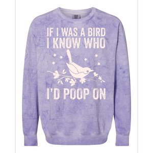 Funny If I Was A Bird I Know Who I'd Poop On Colorblast Crewneck Sweatshirt