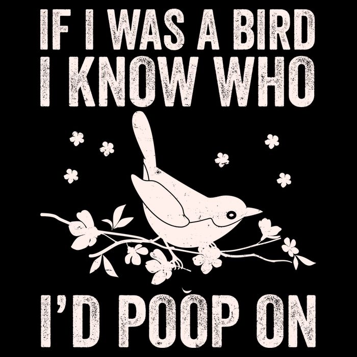 Funny If I Was A Bird I Know Who I'd Poop On Drawstring Bag