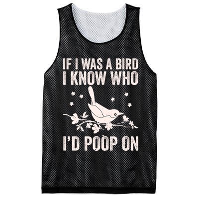 Funny If I Was A Bird I Know Who I'd Poop On Mesh Reversible Basketball Jersey Tank