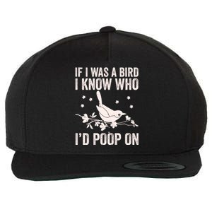 Funny If I Was A Bird I Know Who I'd Poop On Wool Snapback Cap